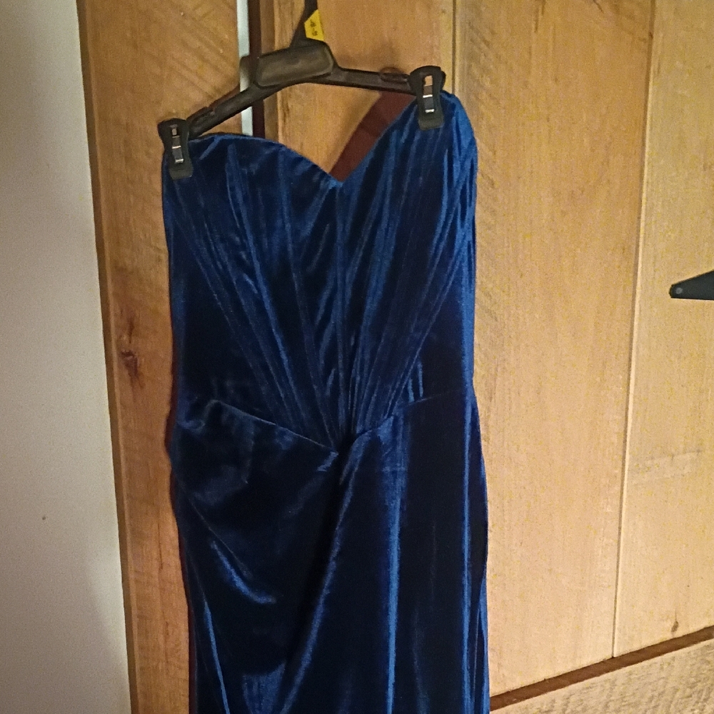 Lulu's Royal Blue Strapless Dress